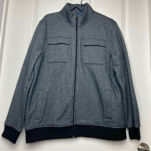 Men’s Apt. 9 Dark Gray and Black Zipper Jacket Size L